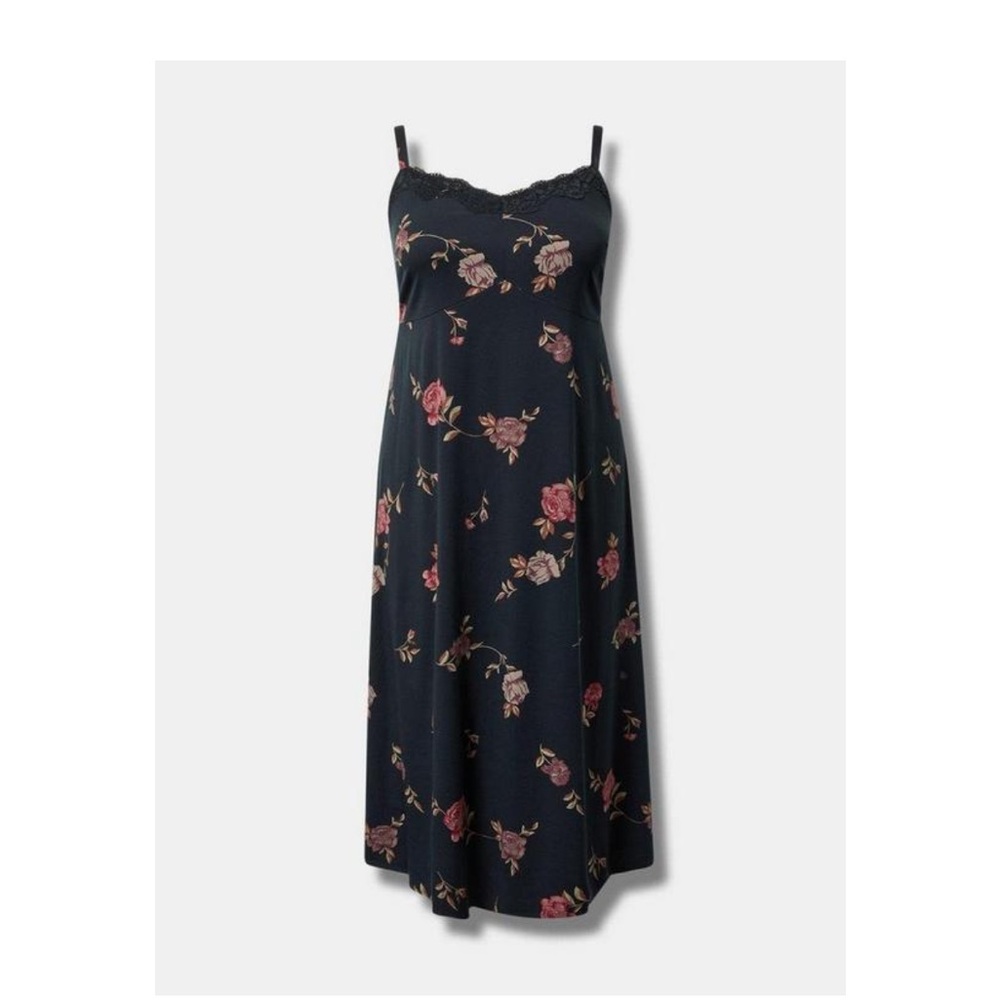 NWT TORRID TEA LENGTH STRETCH CHALLIS CAMI DRESS SIZE 2